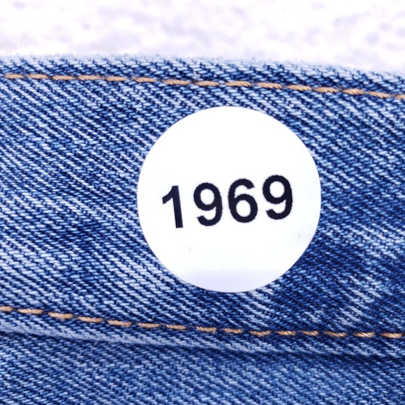 Levis 505 Jeans Denim Cotton Men SZ 38x32 Blue Straight Stretch VTG Mid Rise 90s - Picture 12 of 12